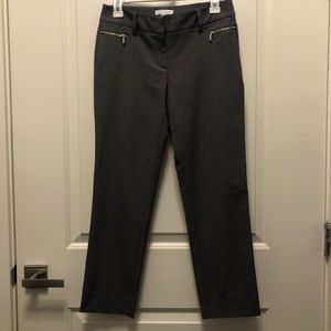 New York Company Gray Cropped Ankle Pants 0